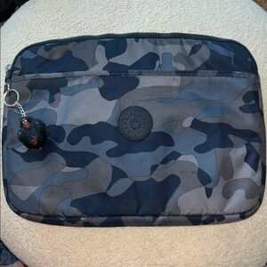 Kipling Black and Gray Camouflage Laptop Bag